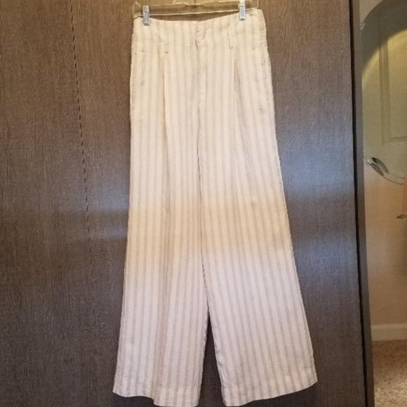 High Waisted Linen Trousers  size 2 - Picture 3 of 6